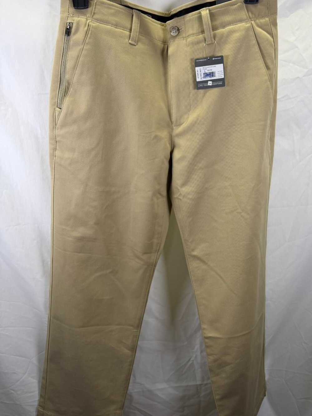 Eddie Bauer Flex WR Sport Chino Pants Men 33x30 Light Khaki Reg Straight Leg